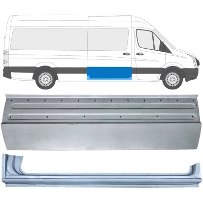 Reparaturblech Schiebetür + Schweller für Volkswagen Crafter 2005-2017 / Rechts / Satz 14317
