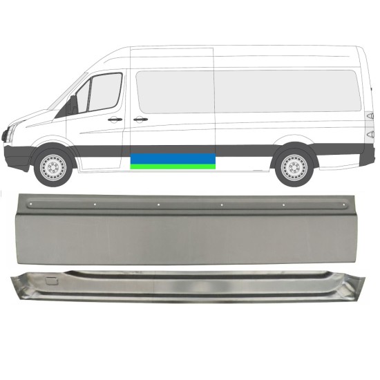 Reparaturblech Schiebetür für Volkswagen Crafter 2005-2017 / Links / Satz 14198