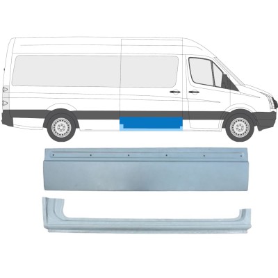 Reparaturblech Schiebetür für Volkswagen Crafter 2005-2017 / Rechts / Satz 14013