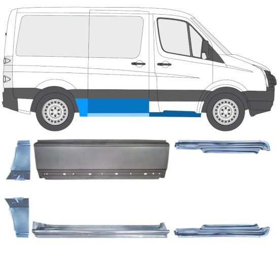 Reparaturblech-Set für Volkswagen Crafter 2005-2017 / Links+Rechts / 15590