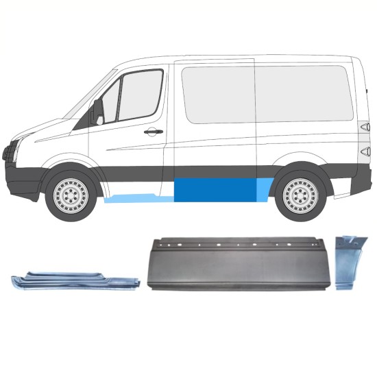 Reparaturblech-Set für Volkswagen Crafter 2005-2017 / Links / 15605