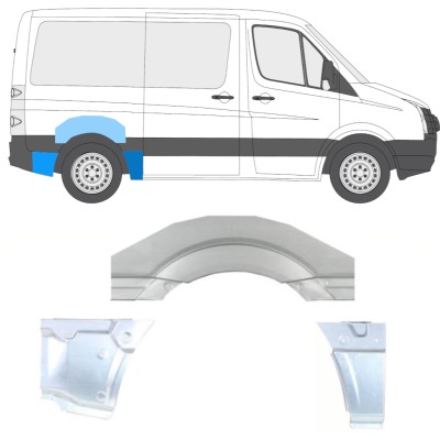 Reparaturblech Kotflügel hinten für Volkswagen Crafter 2005-2017 / Rechts / Satz 14204