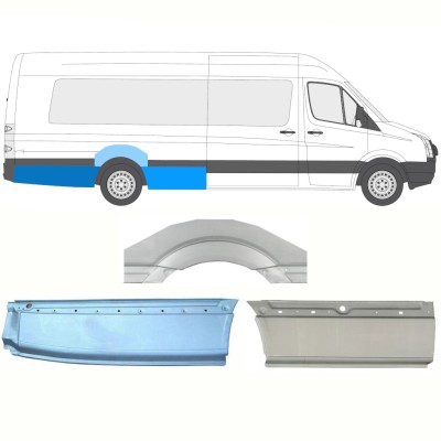 Reparaturblech Kotflügel hinten für Volkswagen Crafter 2005-2017 / Rechts / Satz 13945