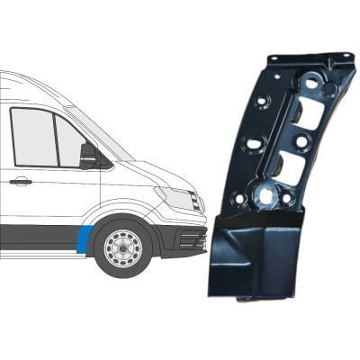 Reparaturblech Kotflügel vorne für Volkswagen Crafter 2017- / Rechts 16086