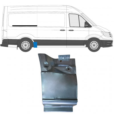 VOLKSWAGEN CRAFTER / MAN TGE 2017- MITTEL HINTEN KOTFLÜGEL REPARATURBLECH / RECHTS