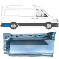 VOLKSWAGEN CRAFTER / MAN TGE 2017- MITTEL LANG HINTEN KOTFLÜGEL REPARATURBLECH / RECHTS