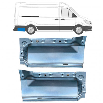 VOLKSWAGEN CRAFTER / MAN TGE 2017- MITTEL LANG HINTEN KOTFLÜGEL REPARATURBLECH / LINKS + RECHTS