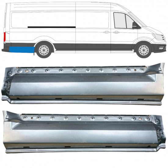 VOLKSWAGEN CRAFTER / MAN TGE 2017- EXTRA LANG HINTEN KOTFLÜGEL REPARATURBLECH / SATZ