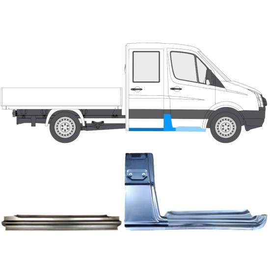Reparaturblech-Set für Volkswagen Crafter 2005-2017 / Rechts / 15534