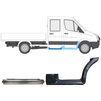Reparaturblech-Set für Volkswagen Crafter 2005-2017 / Rechts / 15538