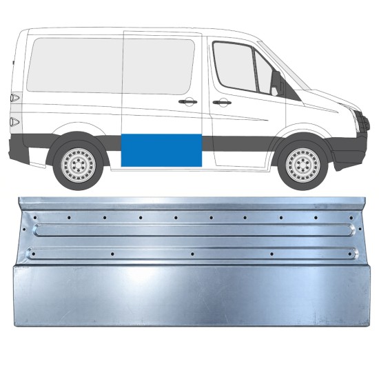 Reparaturblech Schiebetür für Volkswagen Crafter 2005-2017 / Rechts 17310
