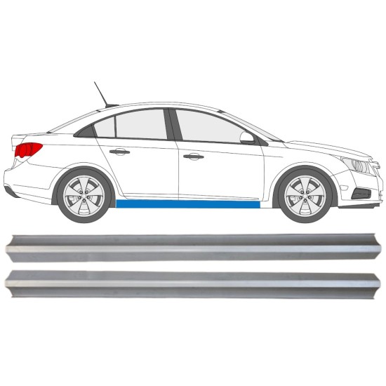 Reparaturblech unterer Schweller für Chevrolet Cruze 2009-2014 / Links+Rechts / Satz 15103 Reparaturblech unterer Schweller für Chevrolet Cruze 2009-2014 / Links+Rechts / Satz 15103