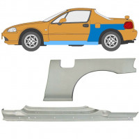 HONDA CIVIC CRX DEL SOL 1992-1998 RADLAUF REPARATURBLECH + VOLL SCHWELLER REPARATURBLECH / LINKS