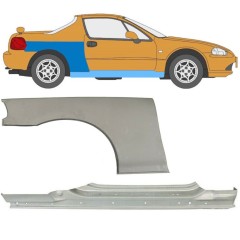 Voll schweller + hinten Kotflügel Reparaturblech für Honda Civic Del Sol 1992-1998 / Rechts / Satz 11143