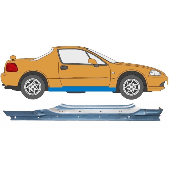 Voll schweller für Honda Civic Del Sol 1992-1998 / Rechts 6185