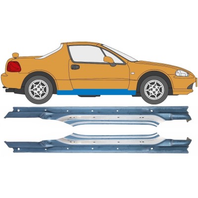 Voll schweller für Honda Civic Del Sol 1992-1998 / Links+Rechts / Satz 10537
