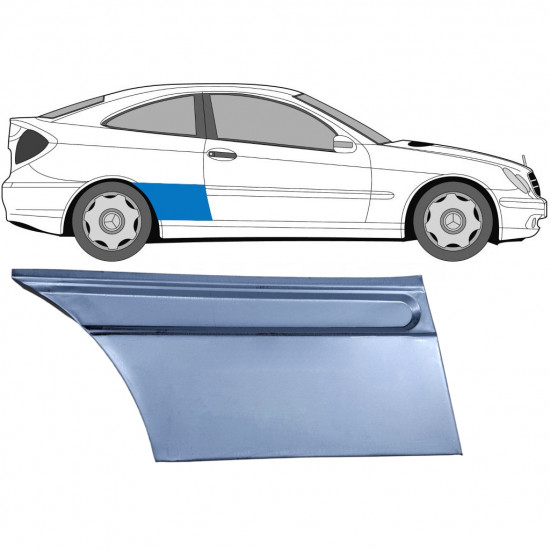 MERCEDES CL203 2000-2008 HINTEN KOTFLÜGEL REPARATURBLECH / RECHTS