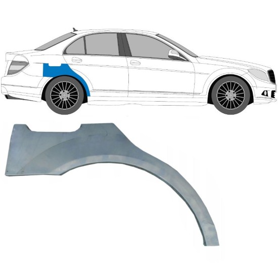 Reparaturblech Kotflügel hinten für Mercedes C-Class W204 2007-2014 / Rechts 5357