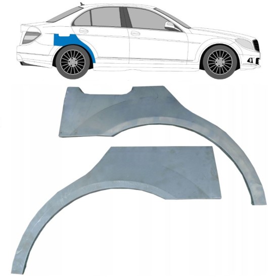 Reparaturblech Kotflügel hinten für Mercedes C-Class W204 2007-2014 / Links+Rechts / Satz 10410