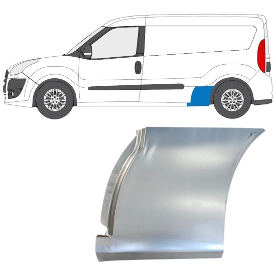 Reparaturblech Kotflügel hinten für Fiat Doblo 2010-2022 / Links 14991