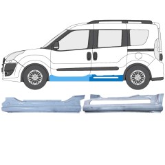 Reparaturblech Schweller für Fiat Doblo 2010-2022 / Links / Satz 12748