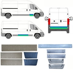 Reparaturblech innen + außen Tür für Peugeot Boxer 2006-2025 / Links+Rechts / Satz 14510