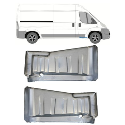Reparaturblech für Trittstufe für Fiat Ducato 2006-2014 / Links+Rechts / Satz 15061