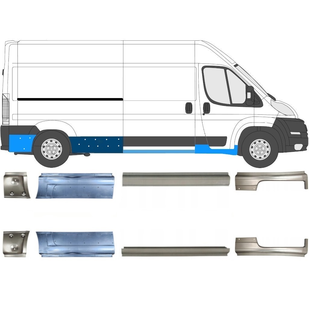 Reparaturblech Schweller Für Fiat Ducato 2006-2026 / Links+Rechts / Satz 10887