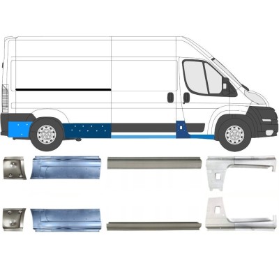 Reparaturblech Schweller für Fiat Ducato 2006-2026 / Links+Rechts / Satz 10888
