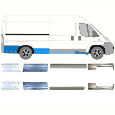 Reparaturblech Schweller für Fiat Ducato 2006-2026 / Links+Rechts / Satz 10891