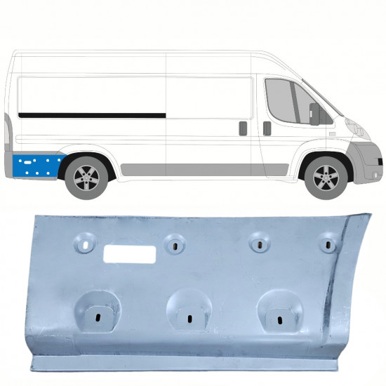 FIAT DUCATO 2006- LANG HINTEN KOTFLÜGEL REPARATURBLECH / RECHTS