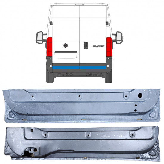 FIAT DUCATO 2006- HINTEN TÜR INNEN REPARATUR / SATZ