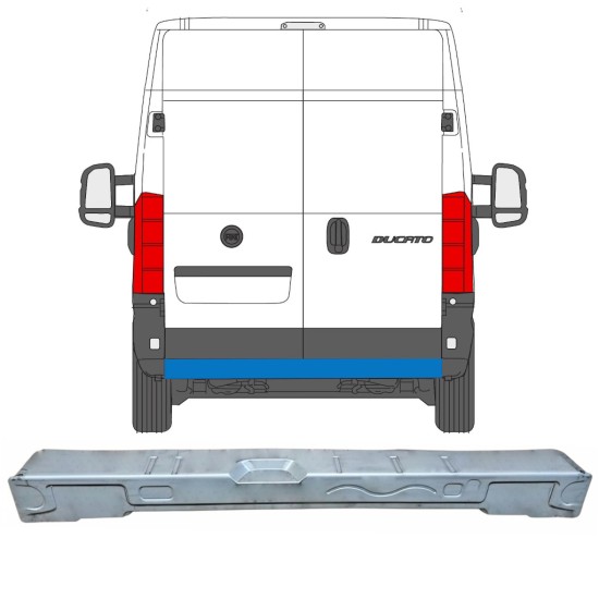 Reparaturblech hintere Quertraverse für Fiat Ducato 2006-2026 16869