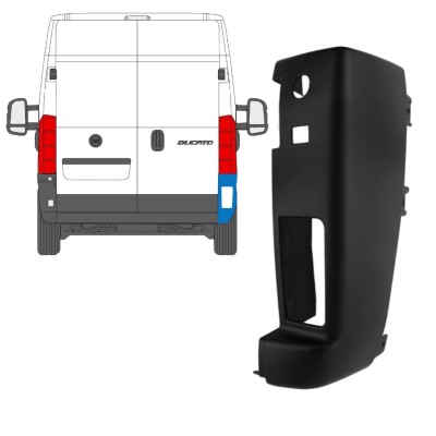 Stoßstange Ecke hinten 180 Grad für Fiat Ducato 2018- / Rechts 15204