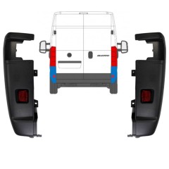 Stoßstange Ecke hinten 270 Grad für Citroen Jumper 2018- / Links+Rechts / Satz 13226