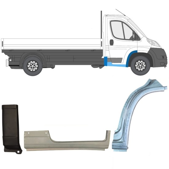 Reparaturblech-Set für Fiat Ducato 2006-2026 / Rechts / 16999