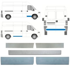 Reparaturblech Tür für Fiat Ducato 1994-2006 / Links+Rechts / Satz 12627
