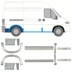 Reparaturblech Schweller + Kotflügel hinten für Peugeot Boxer 1994-2006 / Satz 14229