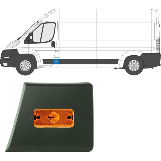 Seitenleiste der B-Säule mit Lampe für Fiat Ducato 2006-2018 / Links / Satz 10677