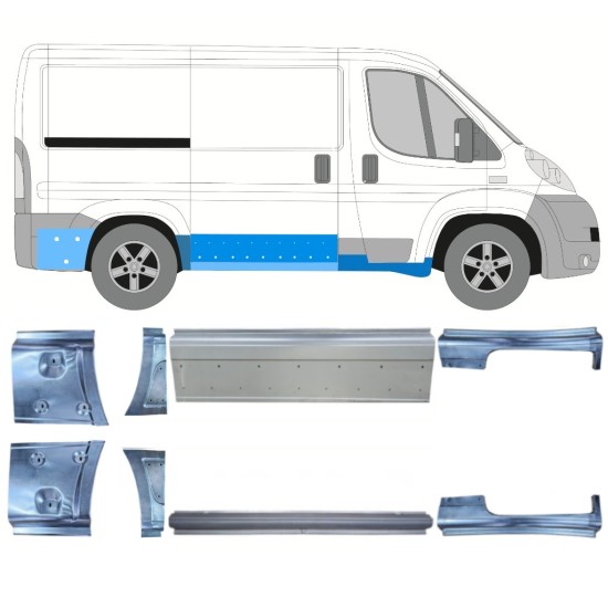 Reparaturblech-Set für Fiat Ducato 2006-2014 / Links+Rechts / 14814
