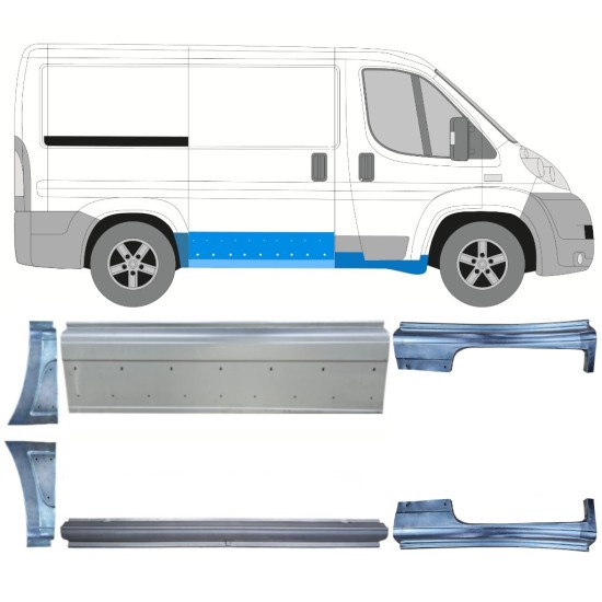 Reparaturblech-Set für Fiat Ducato 2006-2014 / Links+Rechts / 14812