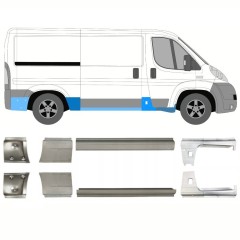 Reparaturblech Schweller für Fiat Ducato 2006-2025 / Links+Rechts / Satz 10884