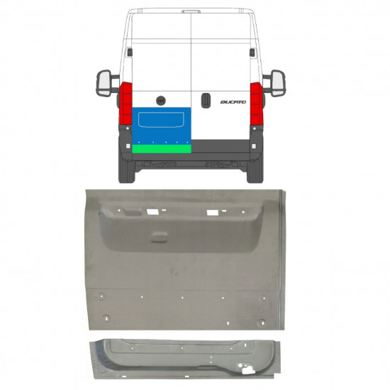 FIAT DUCATO 2006- HINTEN TÜR REPARATURBLECH / SATZ / LINKS
