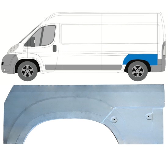 Reparaturblech Kotflügel hinten für Citroen Jumper 2006-2026 / Links 16960