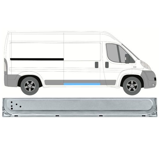 Reparaturblech innere Schiebetür für Citroen Jumper 2006-2026 / Rechts 17044