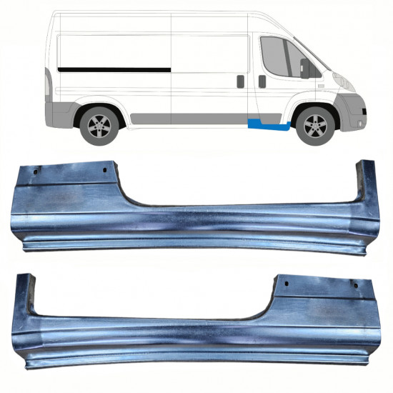 Reparaturblech Schweller vordere Tür für Fiat Ducato 2006-2014 / Links+Rechts / Satz 12982