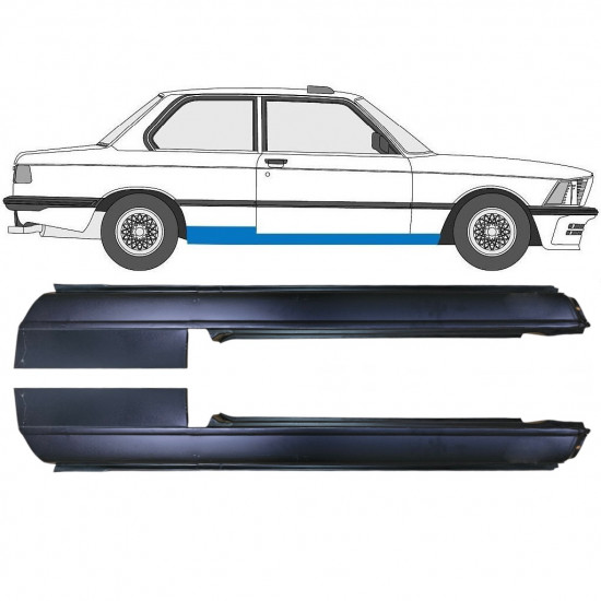 BMW 3 E21 1975-1984 2 TÜR VOLL SCHWELLER REPARATURBLECH / PAAR