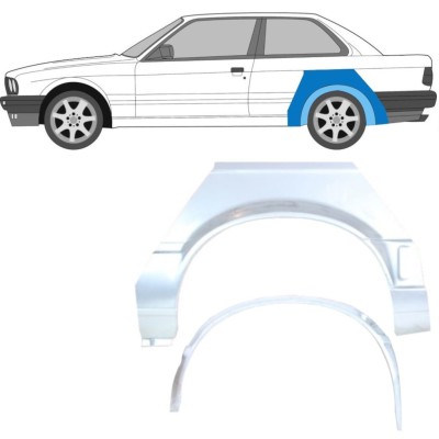 Reparaturblech innen + außen hinterer Kotflügel für BMW 3 E30 1987-1994 / Links / Satz 10852