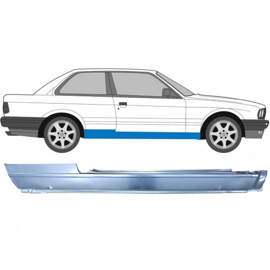 BMW 3 E30 1982-1994 2 TÜR VOLL SCHWELLER REPARATURBLECH / RECHTS