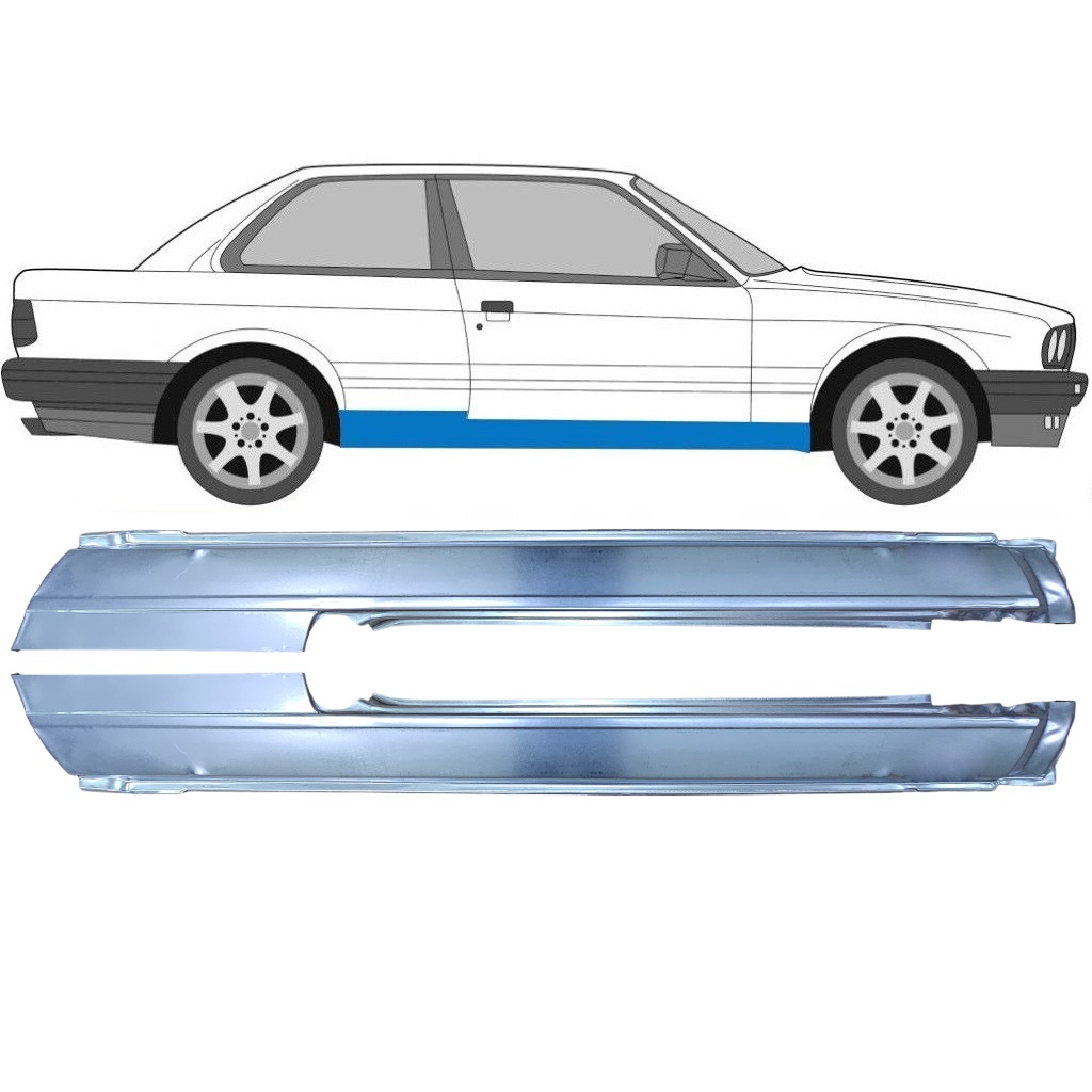 Bmw 3 E30 1982-1994 2 Tür Voll Schweller Reparaturblech / Paar